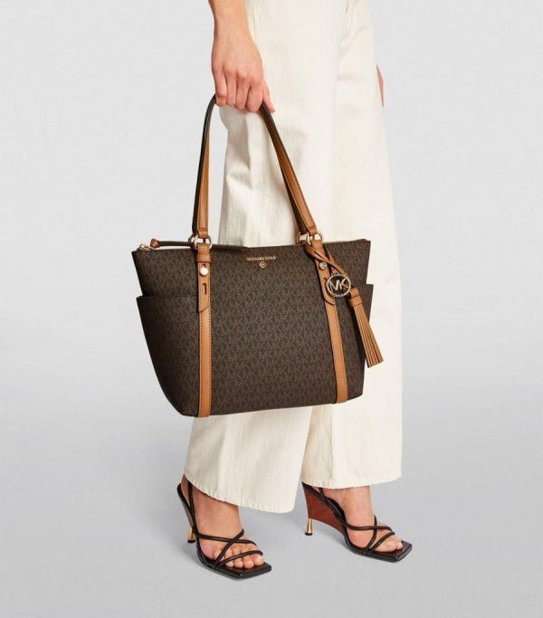 Branded  Mk Sulliivan saffiano Tote Bag with Dusk Bag (bj)