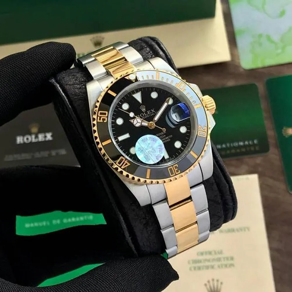 Rolex Watch Submariner Silver Gold Black YZ  For Men (BOT515)