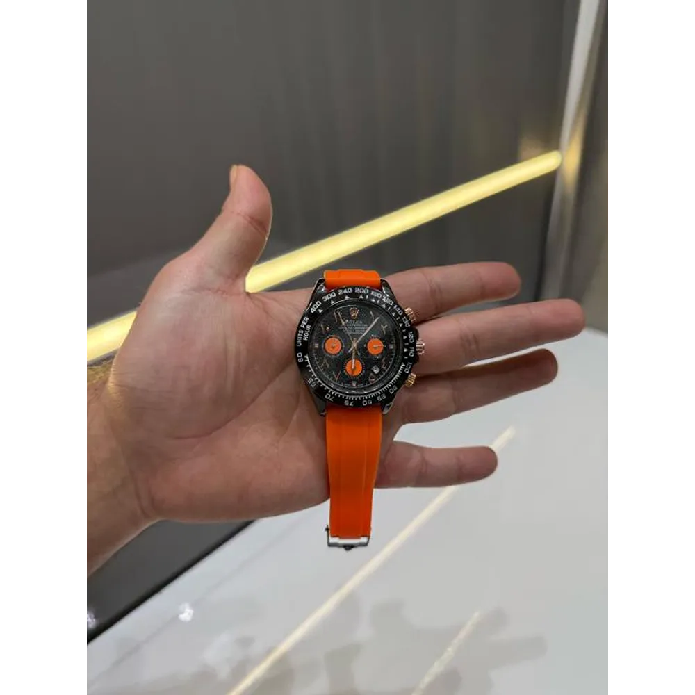 Rolex Watch Oyster Orange For Men (SW521)