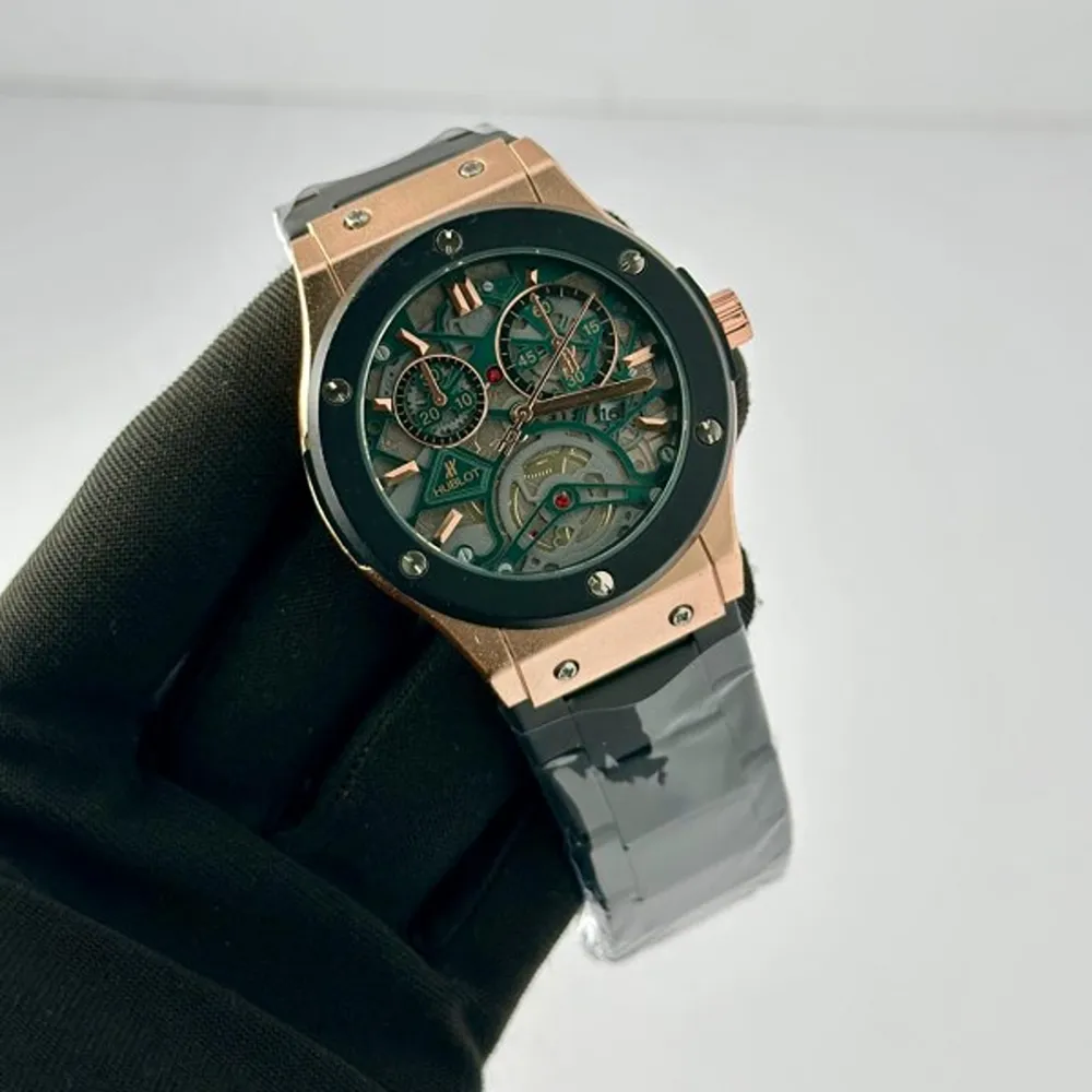 Hublot Watch Metal Black Rose Gold For Men (SW450)