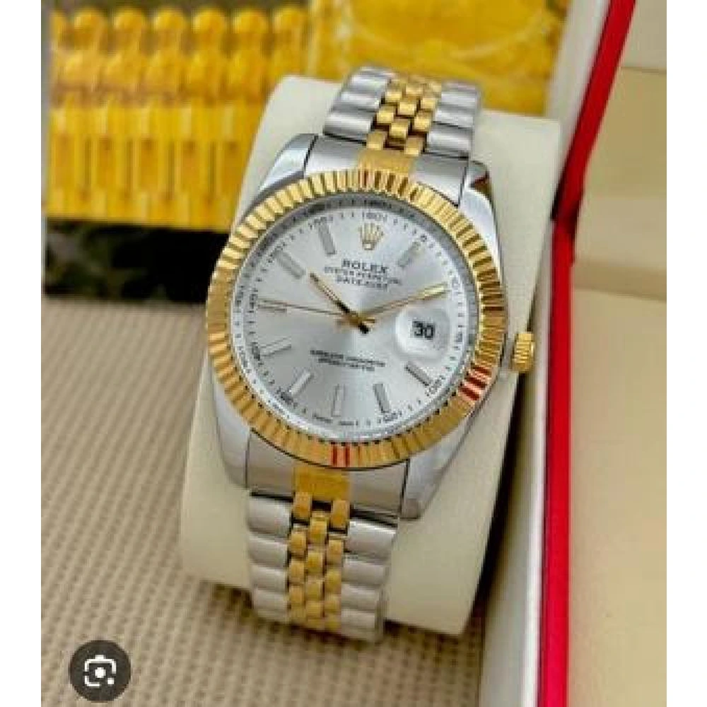 Rolex Oyster Watch Perpetual 41 MM 003 Silver Oyster Two Tone Dial Limited Edition For Men (SHZ1295)