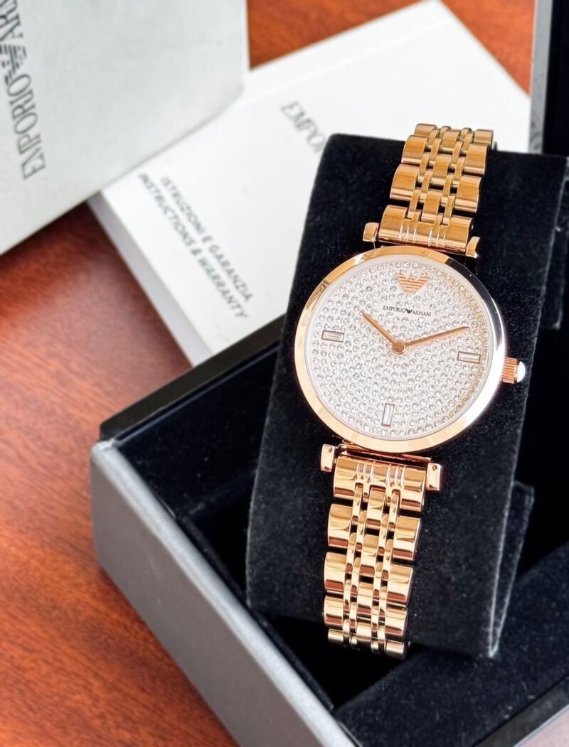 Armani Rose gold Full Diamond