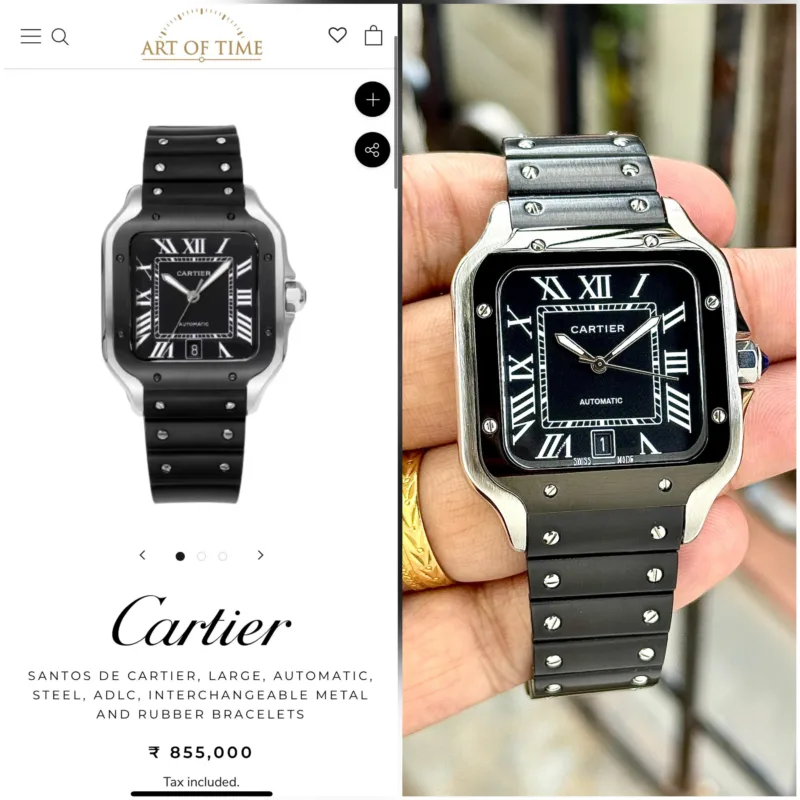 CARTIER SANTOS DE LARGE AUTOMATIC BLACK