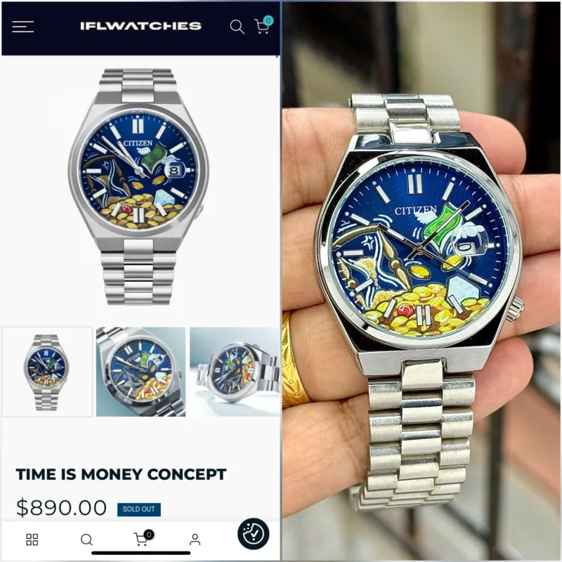 CITIZEN TIME IS MONEY ARTISTIC DIAL