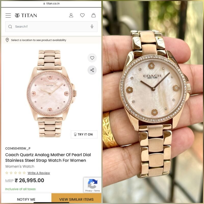 Coach Mother Pearl Analog