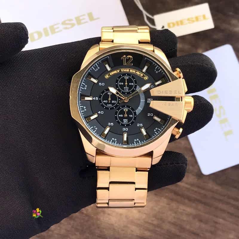 DIESEL MEGA CHIEF BLACK GREY DIAL