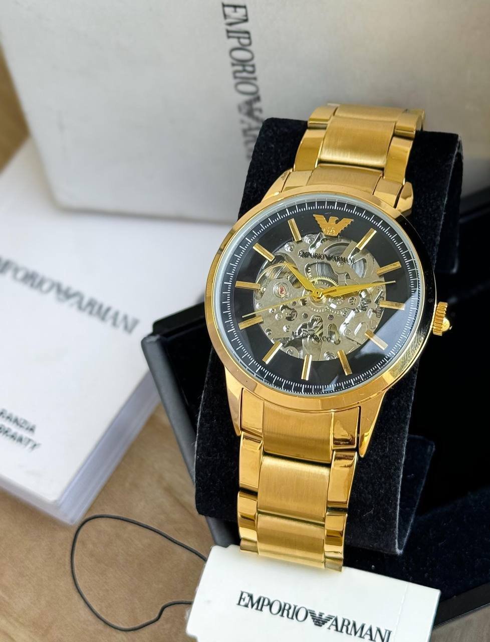 Emporio Armani 42mm Gold Chain