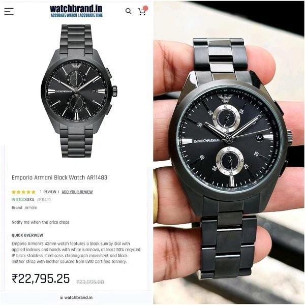 EMPORIO ARMANI SLIM 7AA PREMIUM BLACK