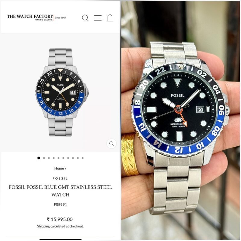 FOSSIL BLUE GMT BATMAN WORLD -CLASS