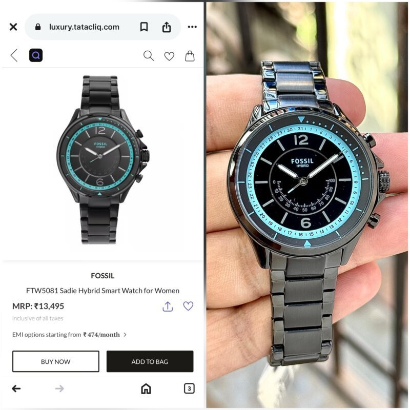 FOSSIL SADIE HYBRID BLACK