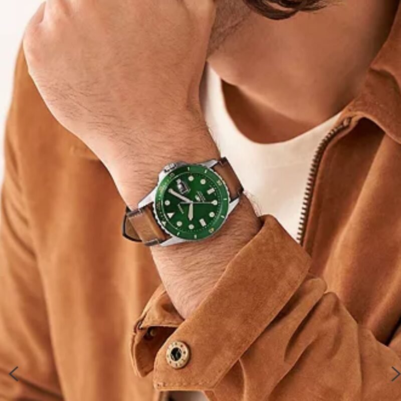 Fossil Three-Hand Date Tan LiteHide