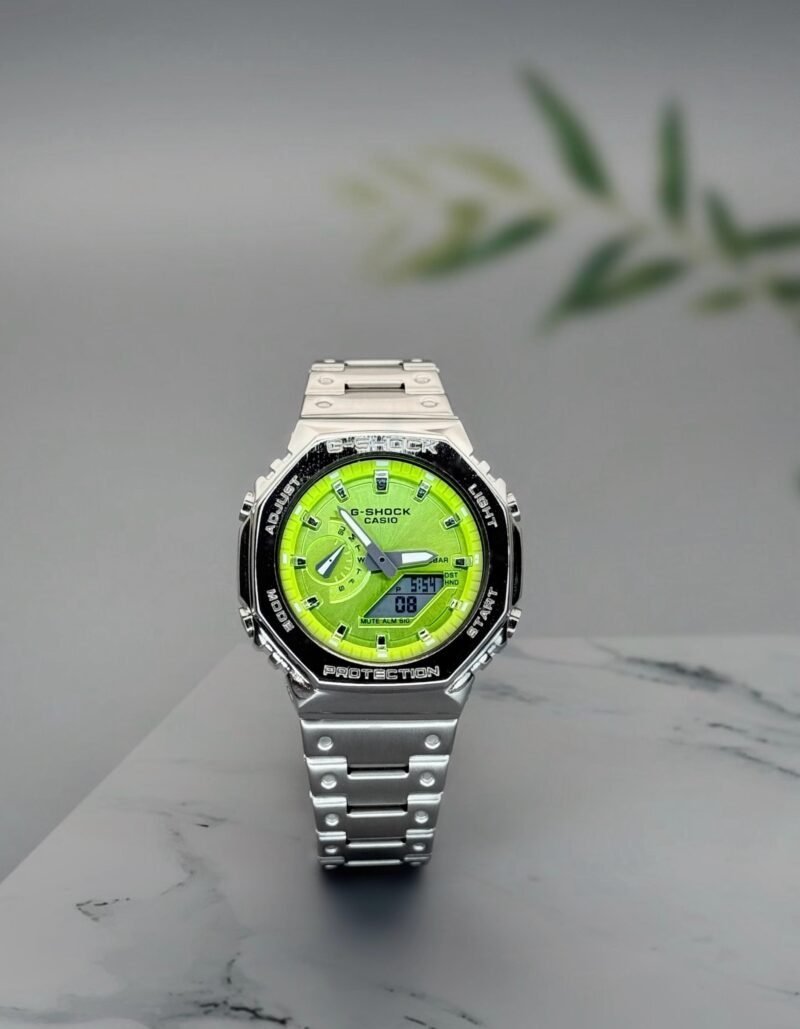 G shock Gm 2100d Silver Green