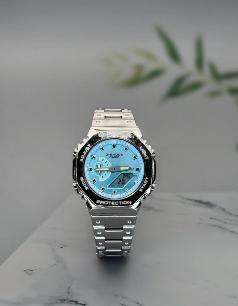 G shock Gm 2100d Silver Ice blue