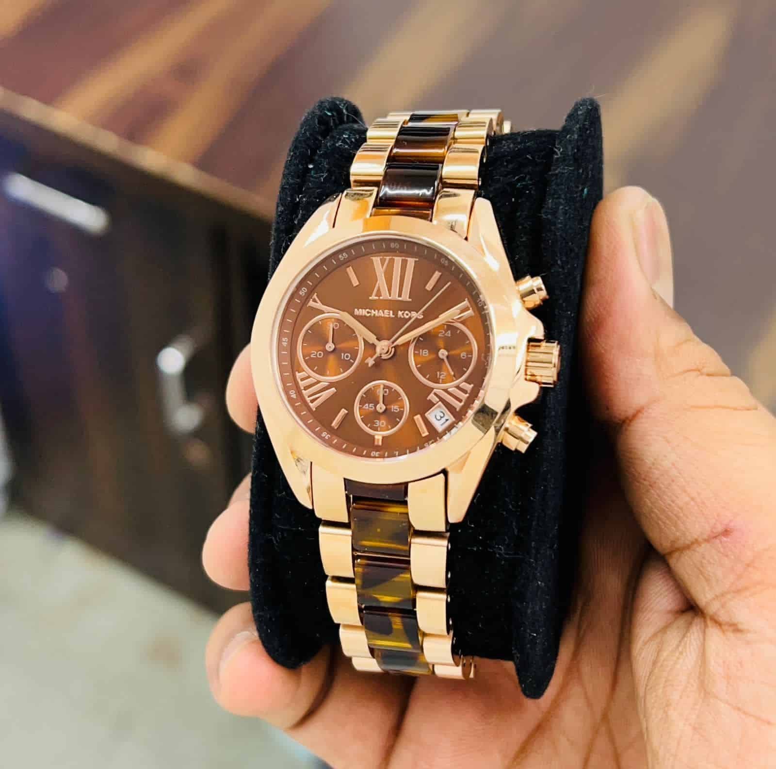 Michael Kors Bradshaw Chronograph Tortoise Shel
