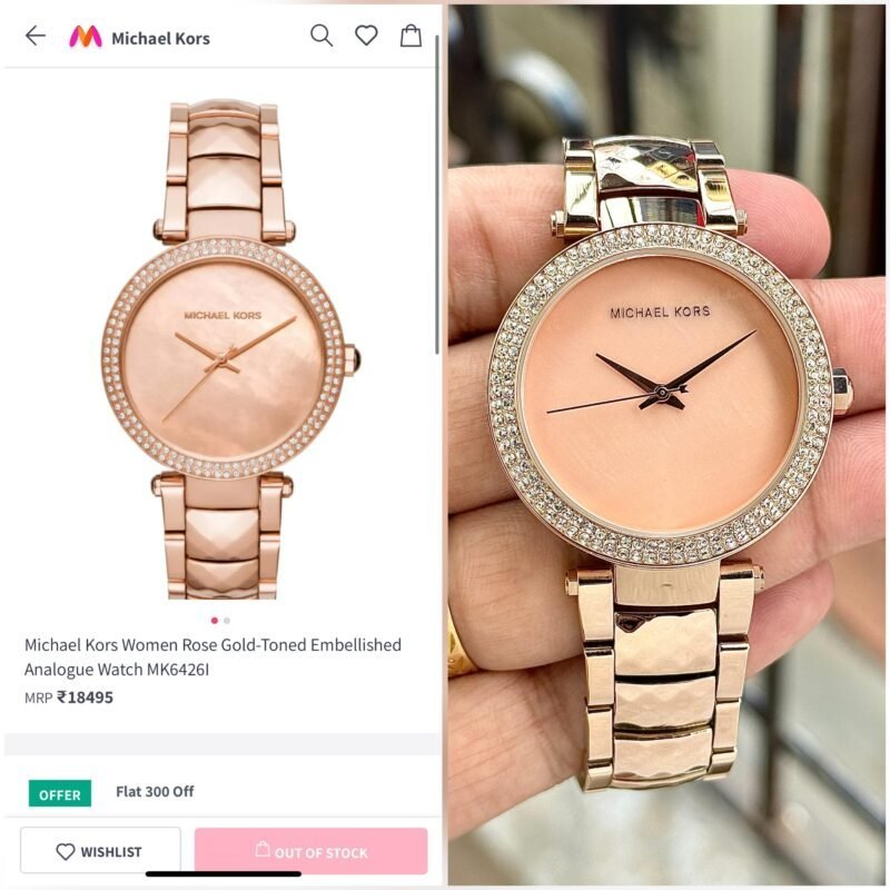 MICHAEL KORS ROSEGOLD EMBELLISHED